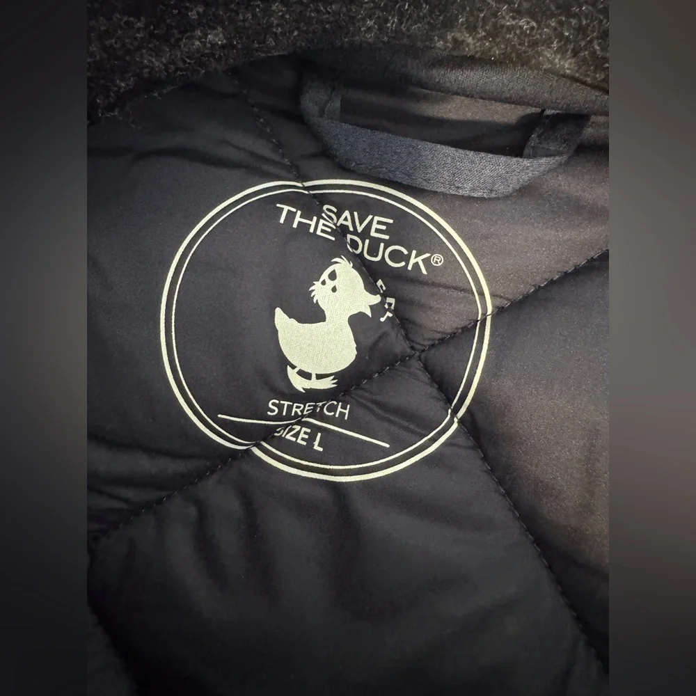 Save the Duck quilted techno fabric Peacoat Navy size Large